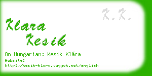 klara kesik business card